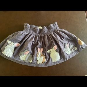 Mini Boden bunny appliqué skirt